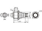 ProSwitch - Stålkontakt, 1P ON-ON Ø16mm BLÅ ring