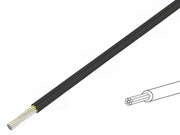 Silikoneledning - 2,5mm² trådet, 180°C Sort (metervare)