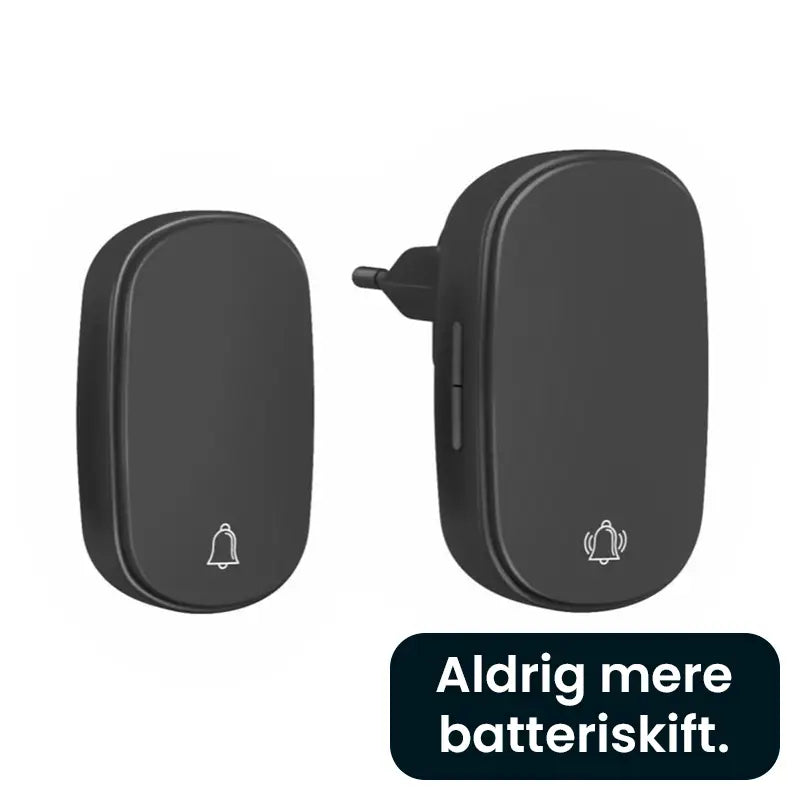 Divo trådløs dørklokke 230V m/tryk sort
