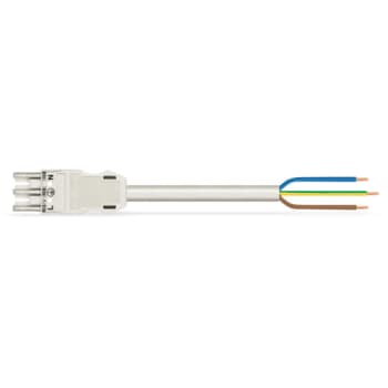 Tilslutningskabel 2M PVC Eca hun/fri 3-polet hvid