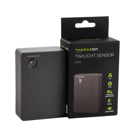 Skumringssensor 2-100lux 230V Antracit IP44 15A