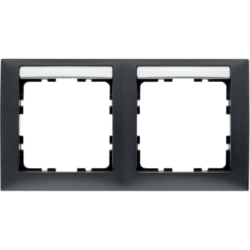 Ramme 2M med tekstfelt van S.1 7021 mat antracit