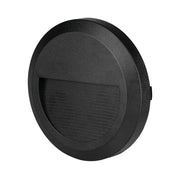 LED Trinlys med 2W effekt, 4000K lysfarve, sort hus, rund form og IP65 beskyttelse