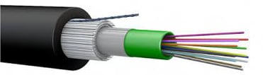 Fiberkabel Unitube 12xOS2 Firetuf funktionssikker sort