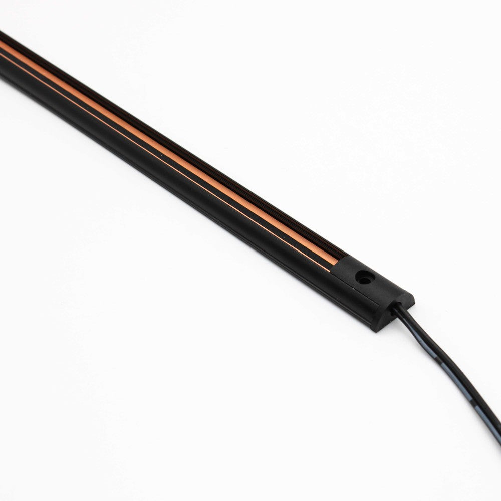 PicoTrack 100 cm magnetisk sort skinne til glasmontre/vinduesbelysning, 24V