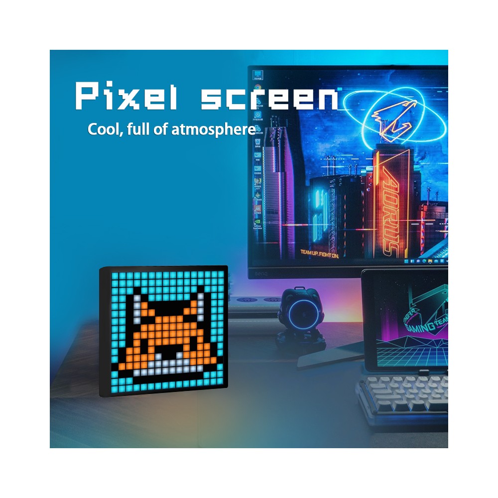 16x16 Pixel Bluetooth LED-display med 5V USB-strømforsyning - Effekt: 10W
