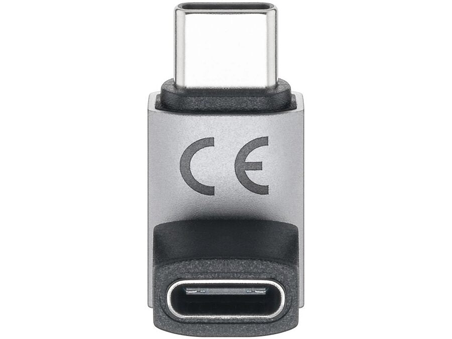 USB4 adapter - USB-C han til USB-C hun, vertical 90° kort