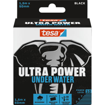 tesa reperationstape Ultra Power Under Water 50 mm x 1.5 m, sort