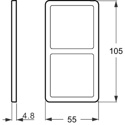 LK Fuga ramme SLIM 55 2x1m - hvid
