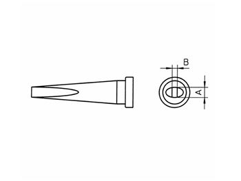 Weller spids LT-K - 1,2x0,4mm Flad lang (til WP80/WPS80)