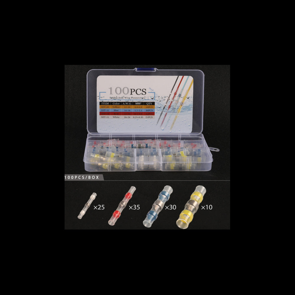 100 stk. krympeflex i 4 størrelser fra 0,25-6mm2 til kabelisolering