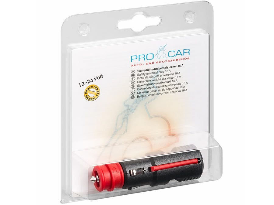 Sikkerheds cigartænderstik, m. sikringsholder (16A)