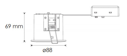 Indbygningsspot 230V GU10 Max  7W LED Børstet