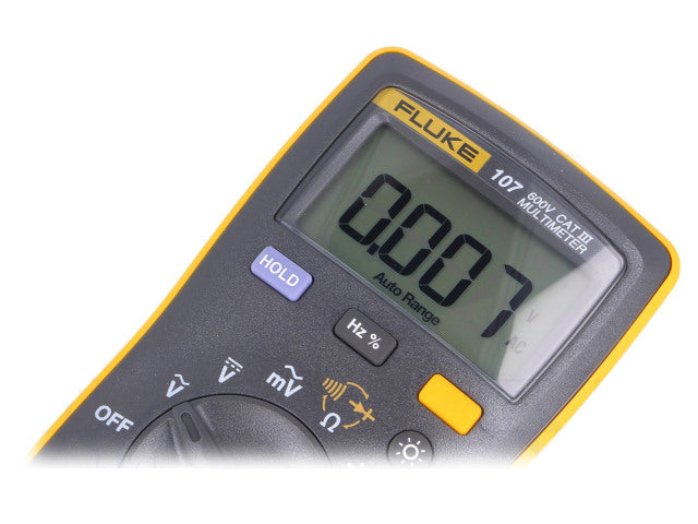 FLUKE 107 - Digital multimeter, CAT III/IV 600V, LCD