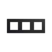 Simon 270 Icon ramme 3 modul mat sort