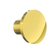 Knop, poleret messingfinish, diam 28 mm