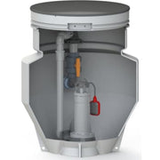 Grundfos 600 x 1000 x 50 mm skurvognsbrønd t/sort m/APG.40.10.A1