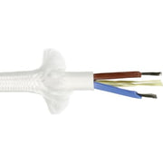 Stofledning VDH 180° 3G0,75 hvid, H05SSD180, S100