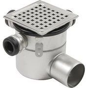 BLÜCHER 75 mm afløbsskål til beton, med studs, vandret