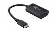 USB-C-VGA adapter - USB-C han > VGA hun, Sort (0,2m)
