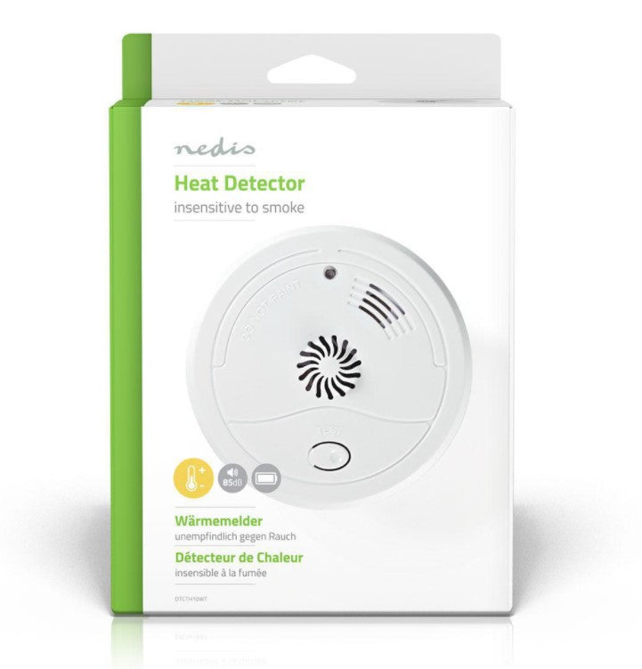 Varmedetektor - 0-50°C, 85dB, Hvid