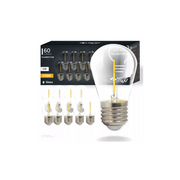 10 stk 2W LED pære - ST14, COB filament, klart glas, E27, 230V, 140lm, RA80