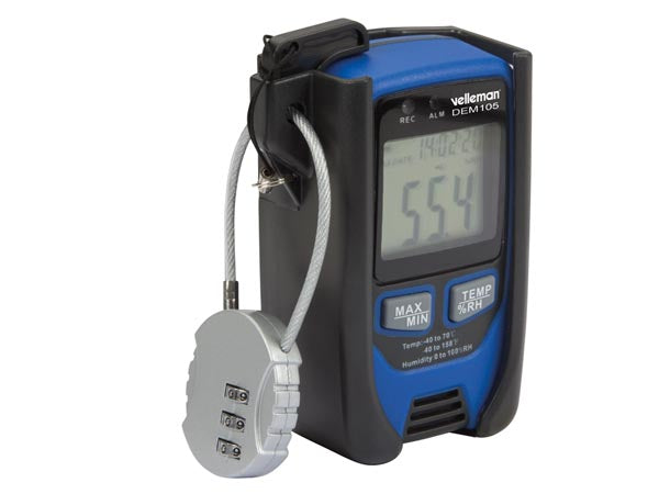 DEM105 Termometer & luftfugtighedsmåler/logger m. USB