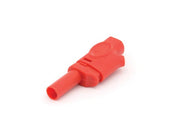 Bananstik - 4mm, IEC1010 sikkerhedsstik, Rød (stabelbar)