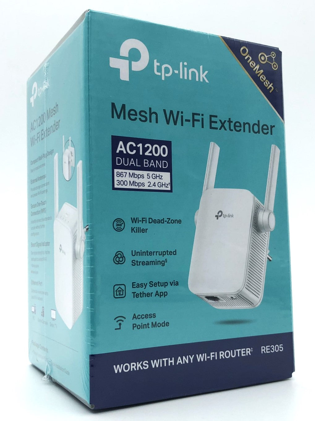 RE305 AC1200 Mesh Wi-Fi Range Extender (2,4/5GHz)