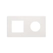 Simon 270 combi ramme 1 modul minima clean + 1 modul Icon mat hvid