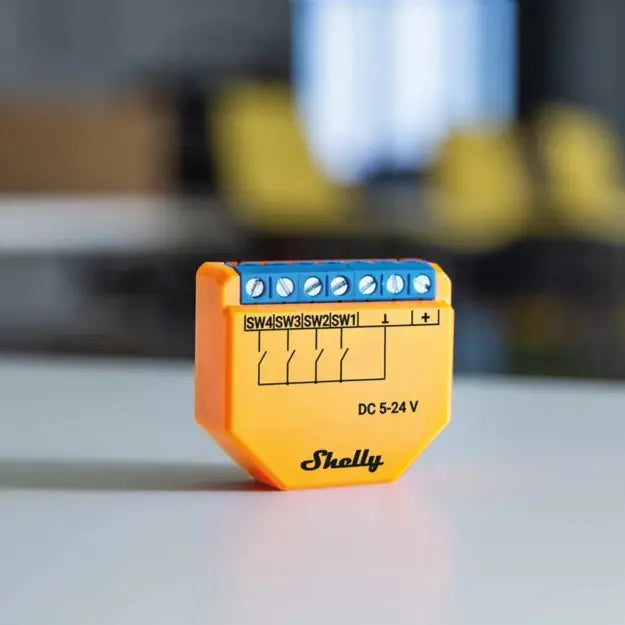 Shelly Plus I4 DC - WiFi inputmodul, 4 CH, 5-24VDC