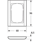 LK Fuga ramme Softline 68 1½m - koksgrå