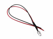 12V 5mm UHB LED m. ledning - Rød (4000mcd)