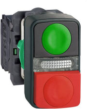 DOBBELT TRYK MED LYS 24VDC START/STOP