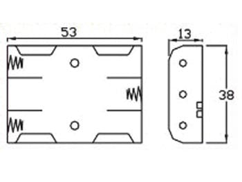 Batteriholder til 3xAAA bat. (m. 150mm ledning)