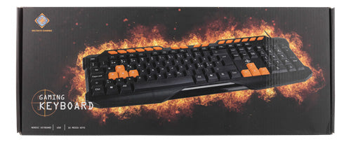 GAMING tastatur - anti-ghosting, USB, nordisk, sort/orange