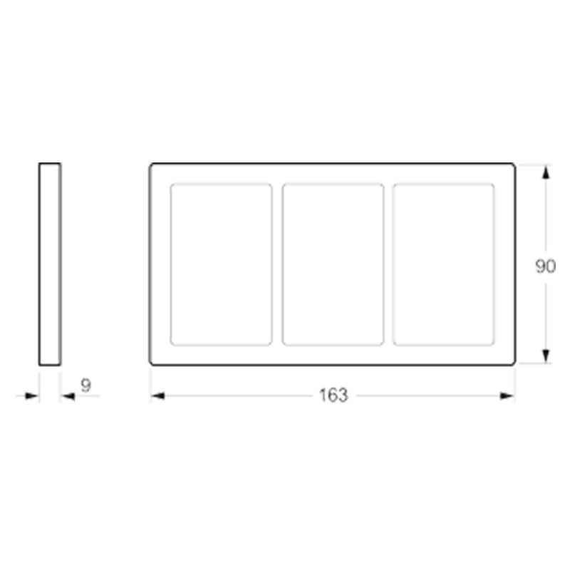 LK Fuga ramme BASE 63 3x1½m - koksgrå (360° frame 2)