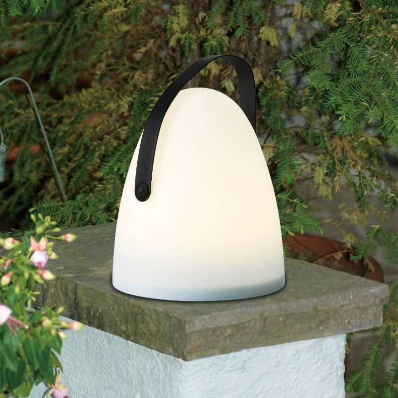 Eglo batteridrevet bordlampe, med afbryder, Ø210 mm H300 mm, hvid/sort