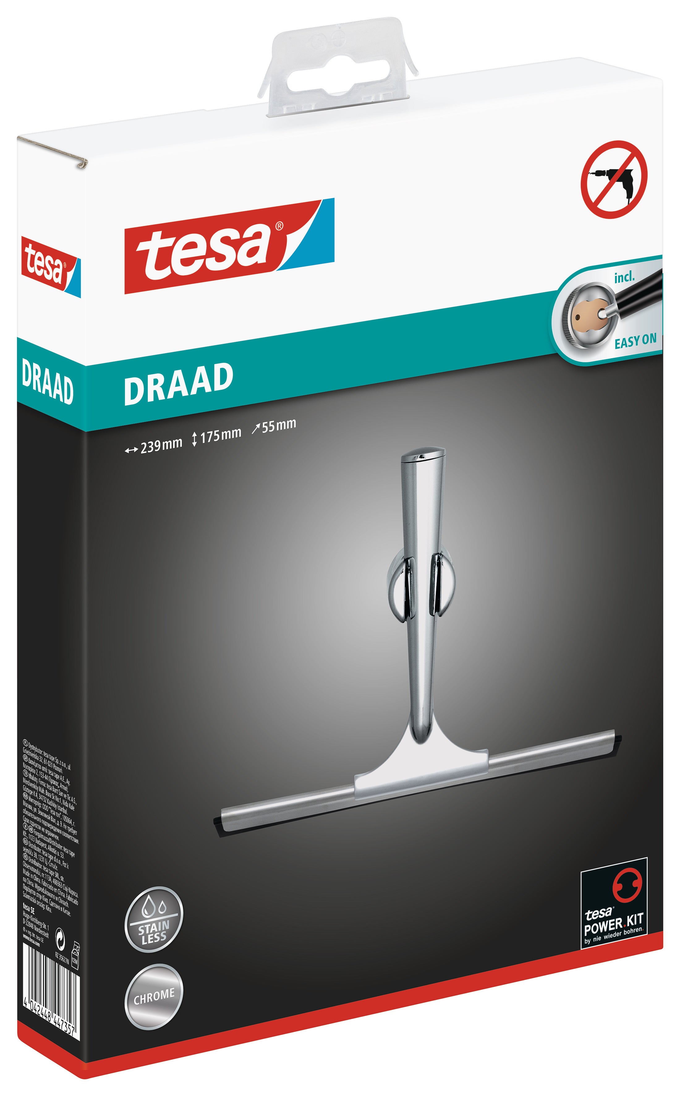 tesa® Draad bruseskraber krom