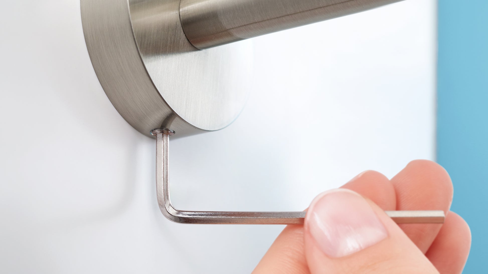 tesa® Moon 2-armet håndklædeholder rustfrit stål-look