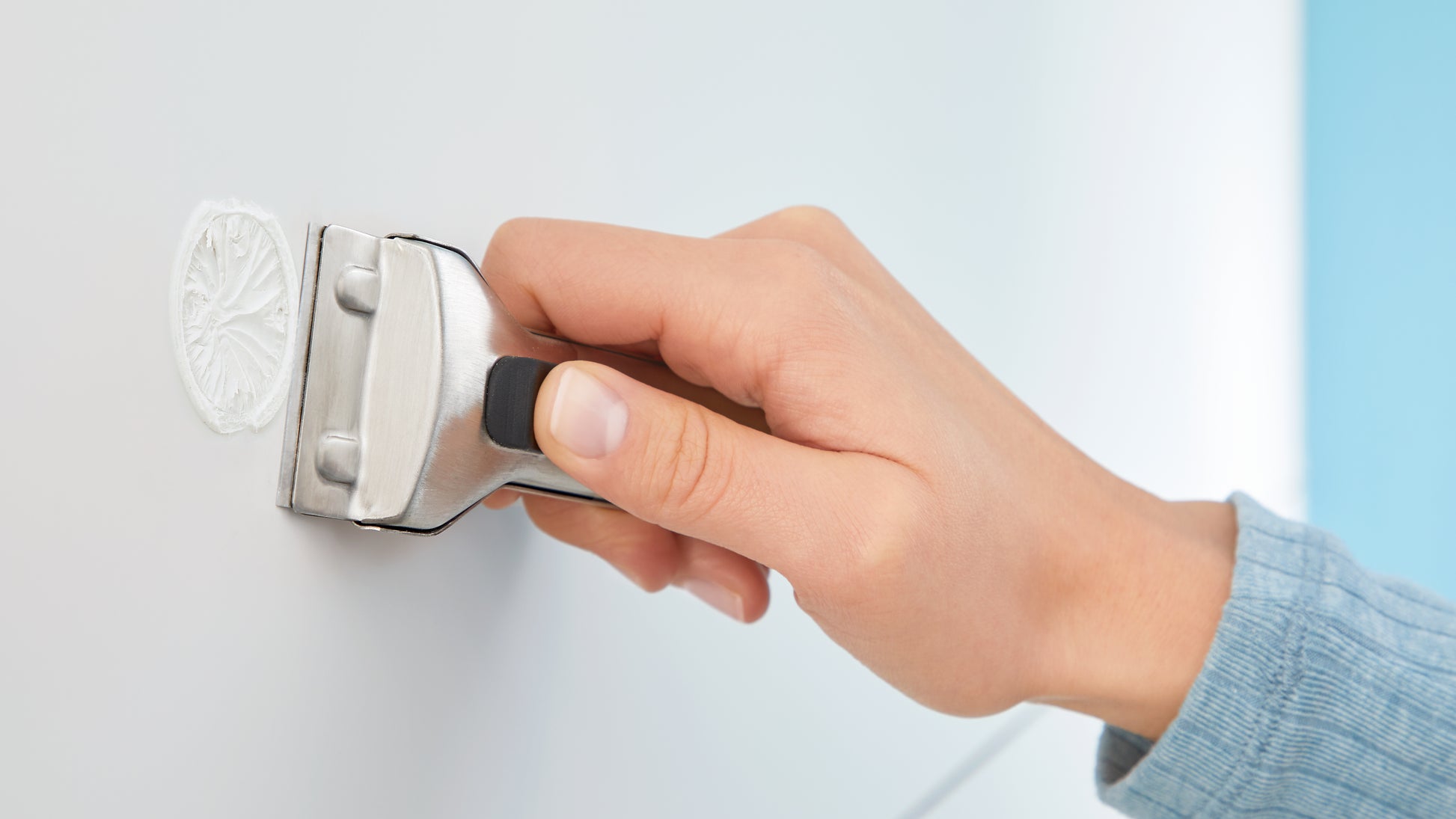tesa® Moon 2-armet håndklædeholder rustfrit stål-look