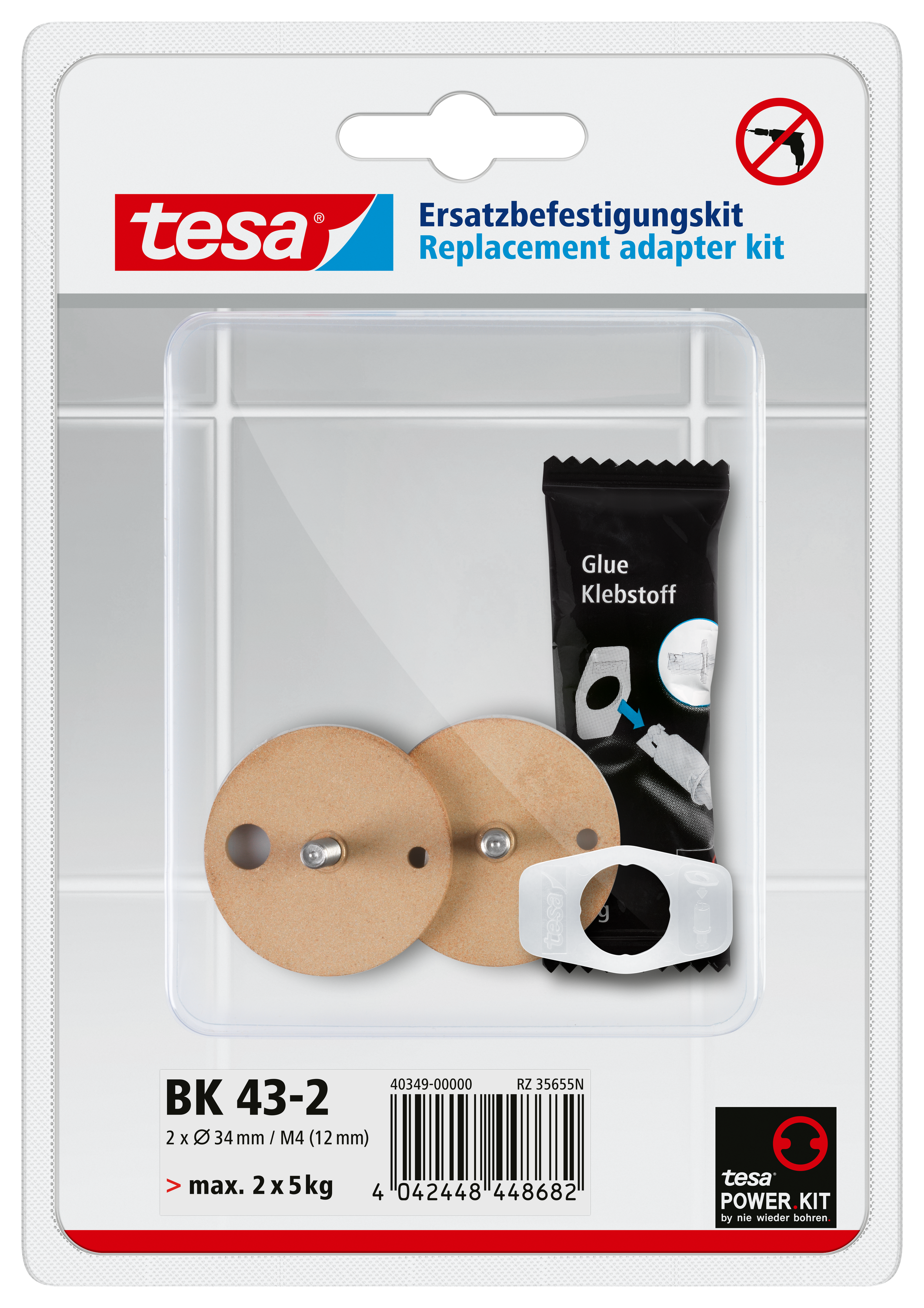 tesa® Ekstra adaptersæt BK43-2 til Aluxx og Draad serierne