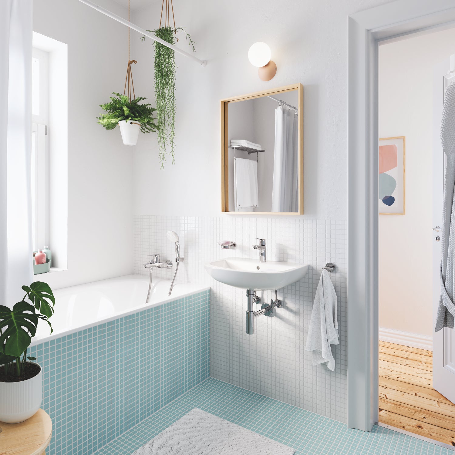 GROHE Bau Ceramic Håndvask væghængt 55