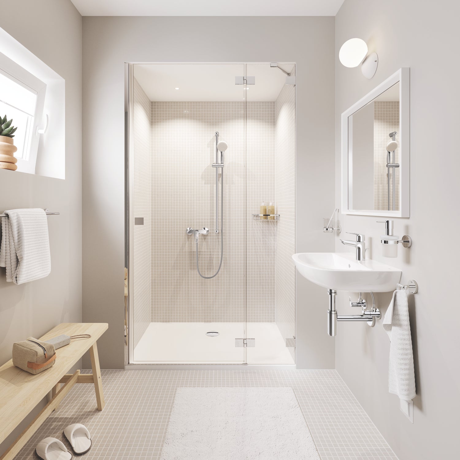 GROHE Bau Ceramic Håndvask væghængt 55