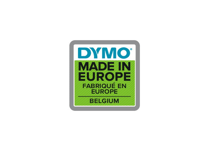 DYMO Rhino industri tape krympeflex sort på hvid 6mmx1,5m