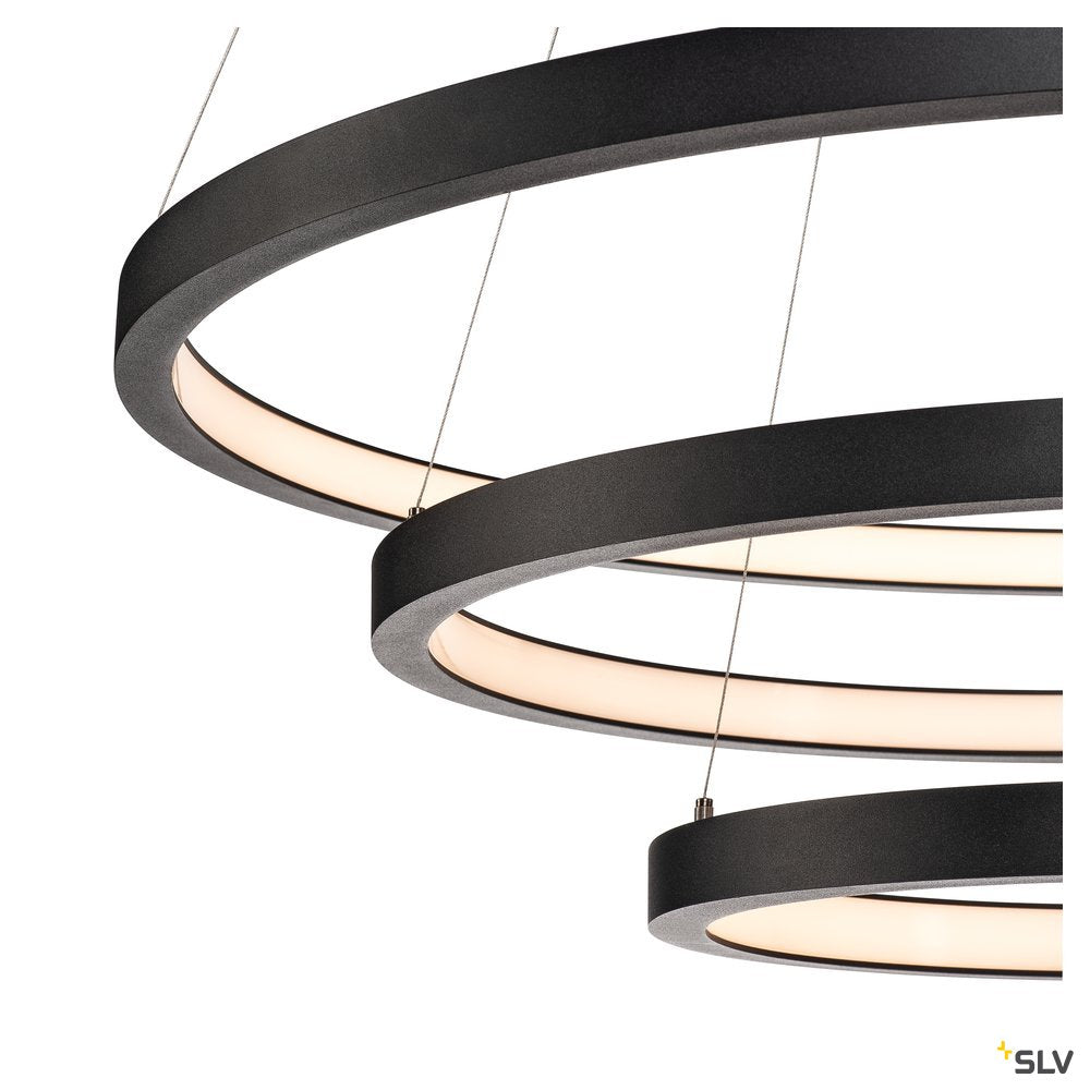 ONE TRIPLE DALI pendel, indendørs LED, sort