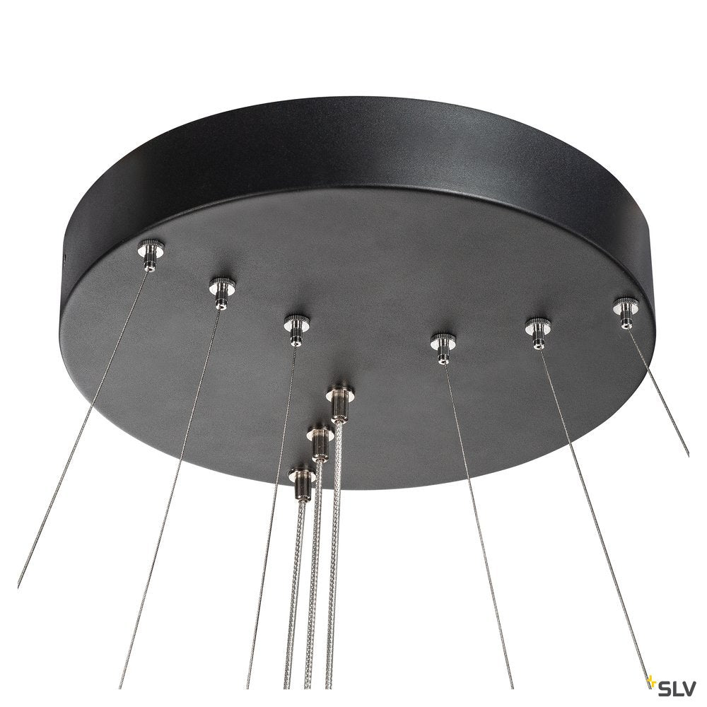 ONE TRIPLE DALI pendel, indendørs LED, sort