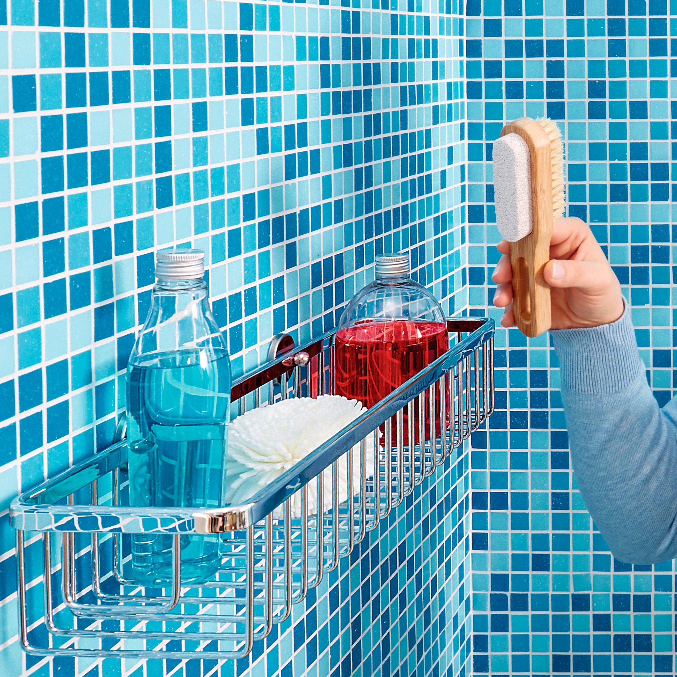 tesa® Aluxx opbevaringskurv single 92 mm x 450 mm x 125 mm krom
