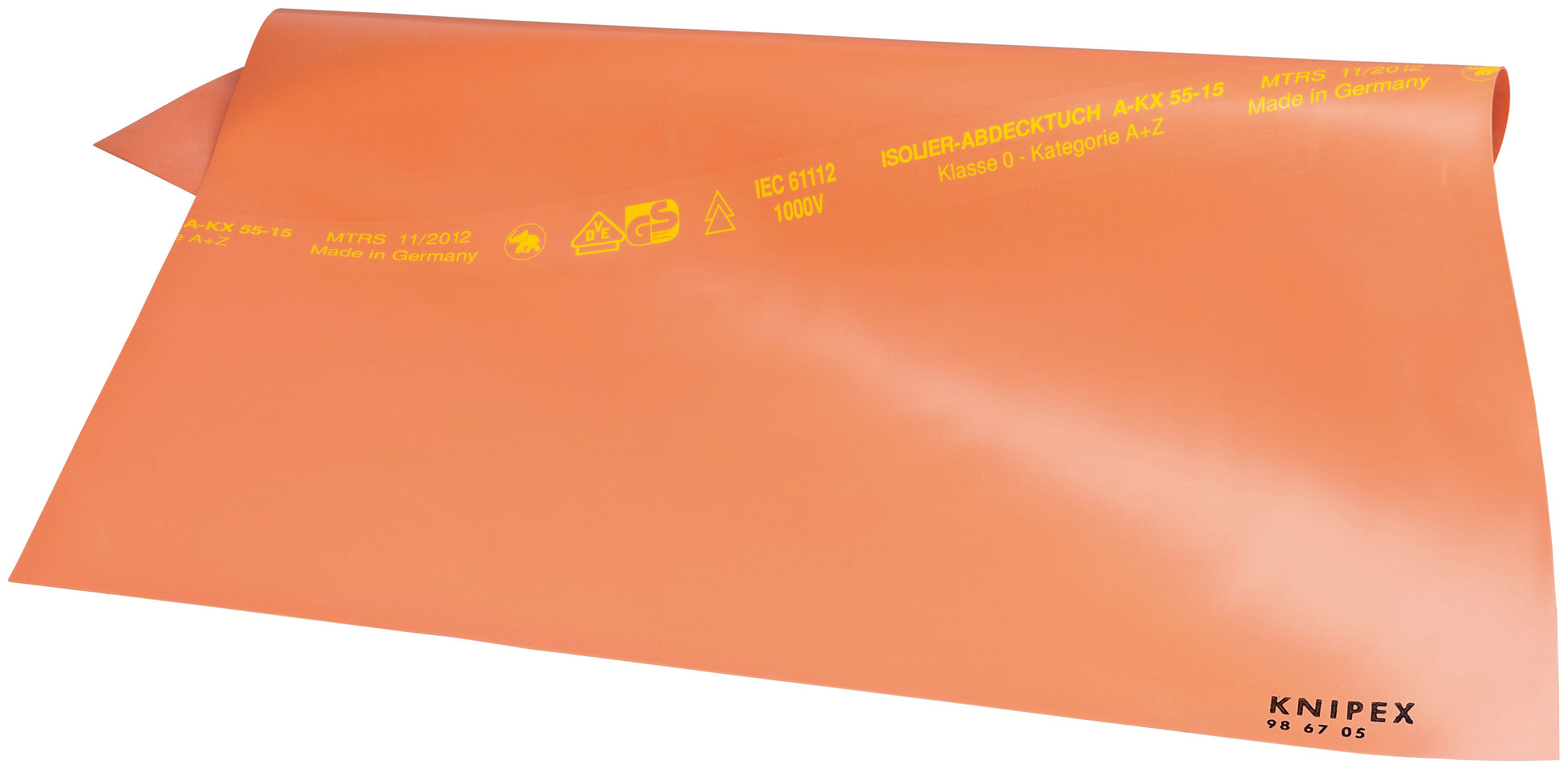 ABDECKTUCH AUS GUMMI 500 X 500 X 1,0 MM