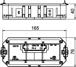 INDBYGNINGSDÅSE UT3 165MM M/RAMME